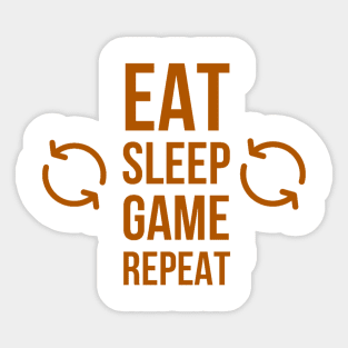 Eat sleep game repeat Sticker